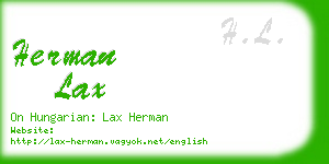 herman lax business card